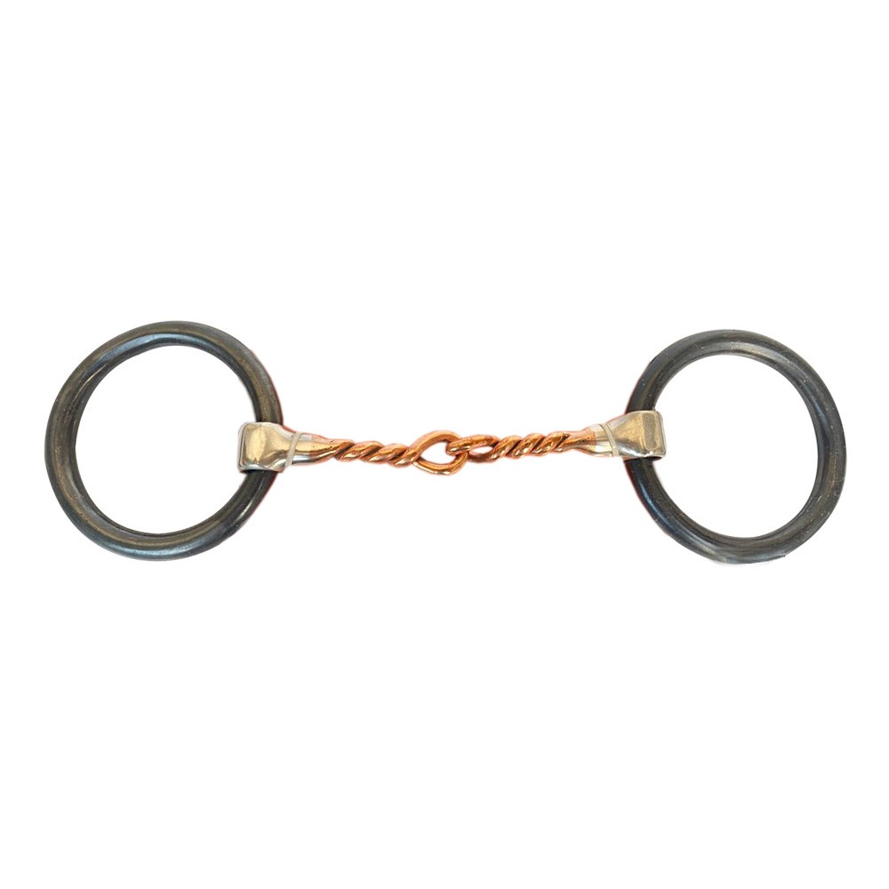 Hilason Weighted O Ring Twisted Copper Wire Snaffle Bit