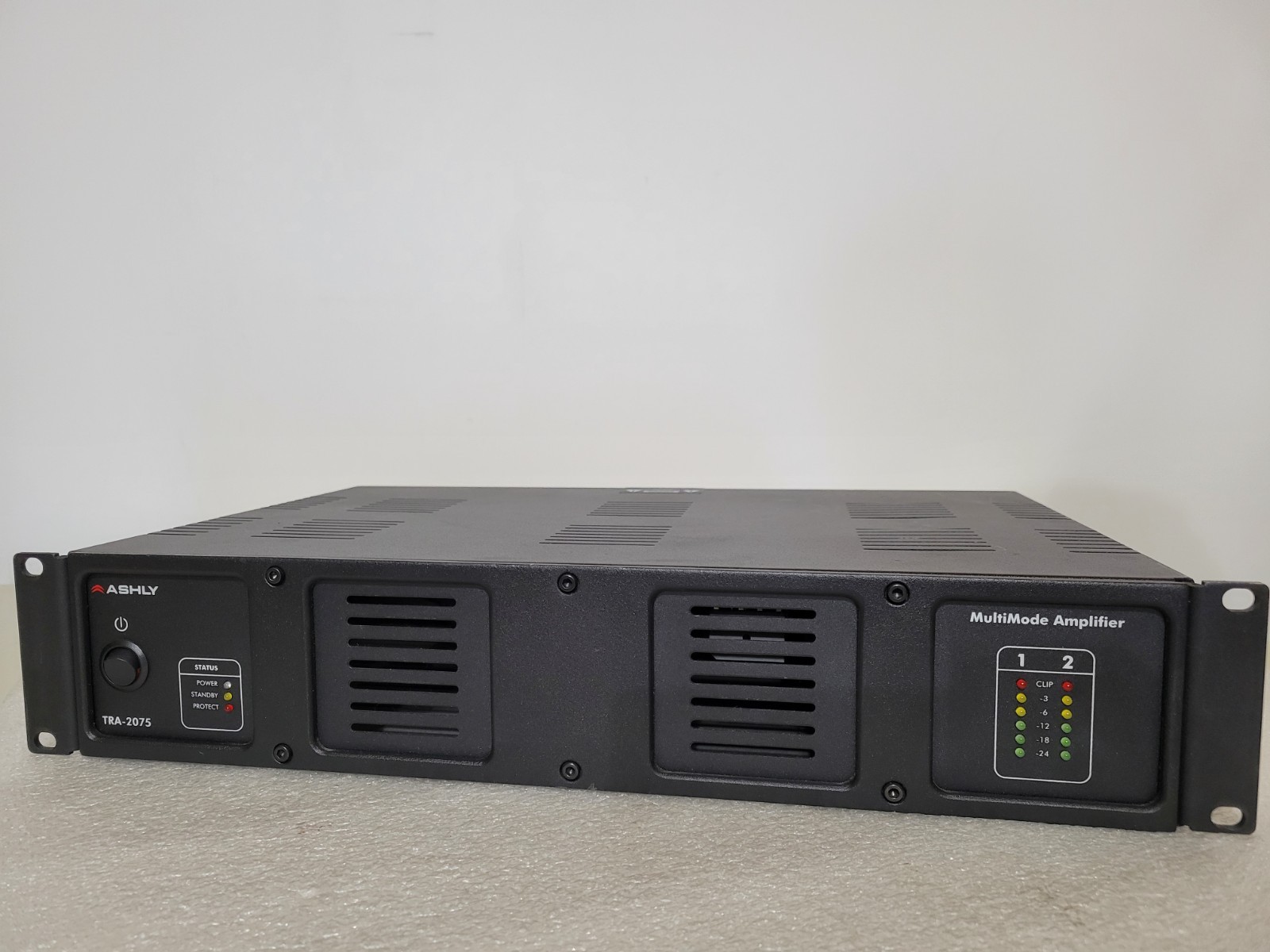 Ashly TRA-2075 2 channel amplifier Tested 75 Watts per Channel
