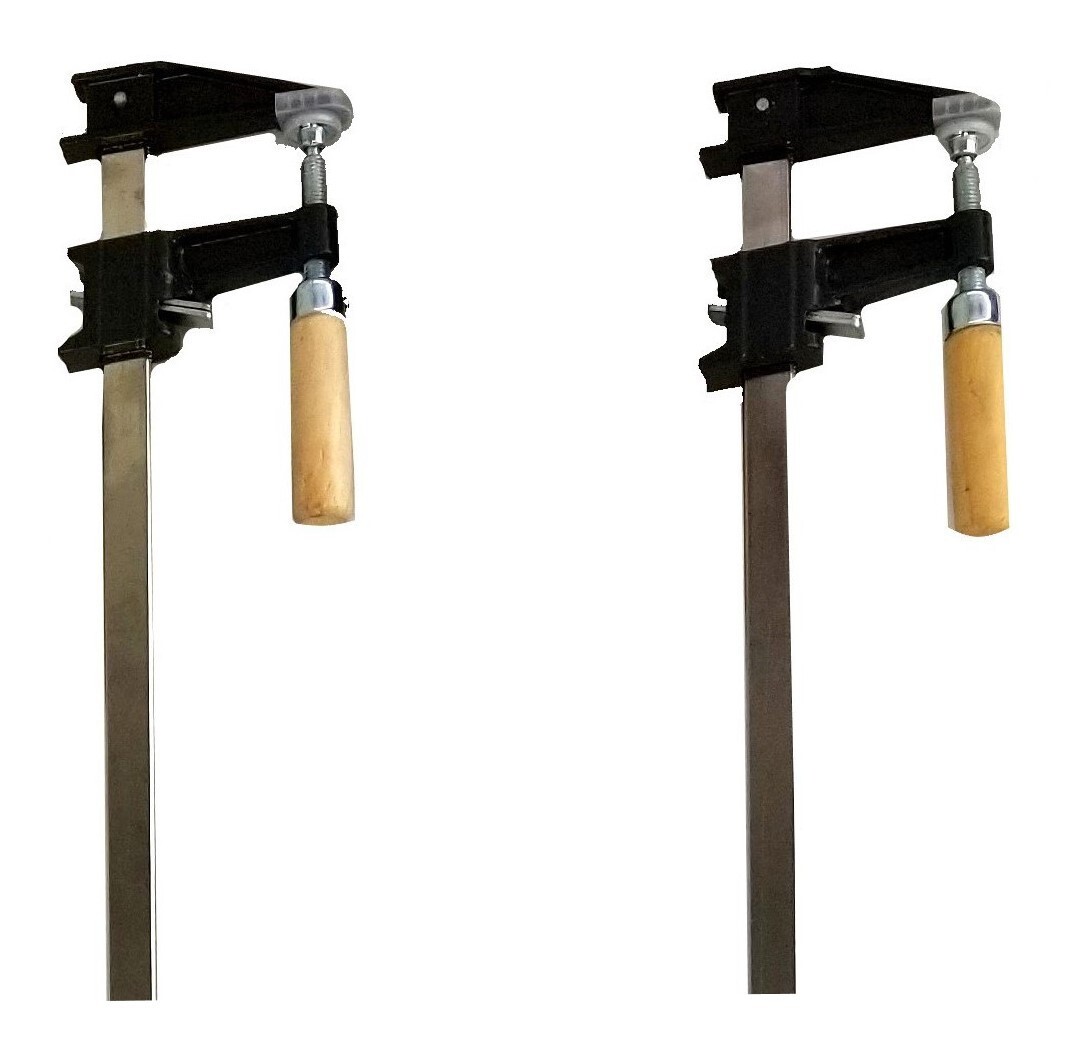 2 Pack - 12" Steel Bar Clamp Tools Ratchet Quick Release for Metal or Wood