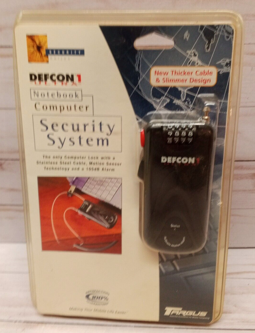 NOS Defcon 1 Notebook computer Security System 105ds alarm Targus Vintage 2002