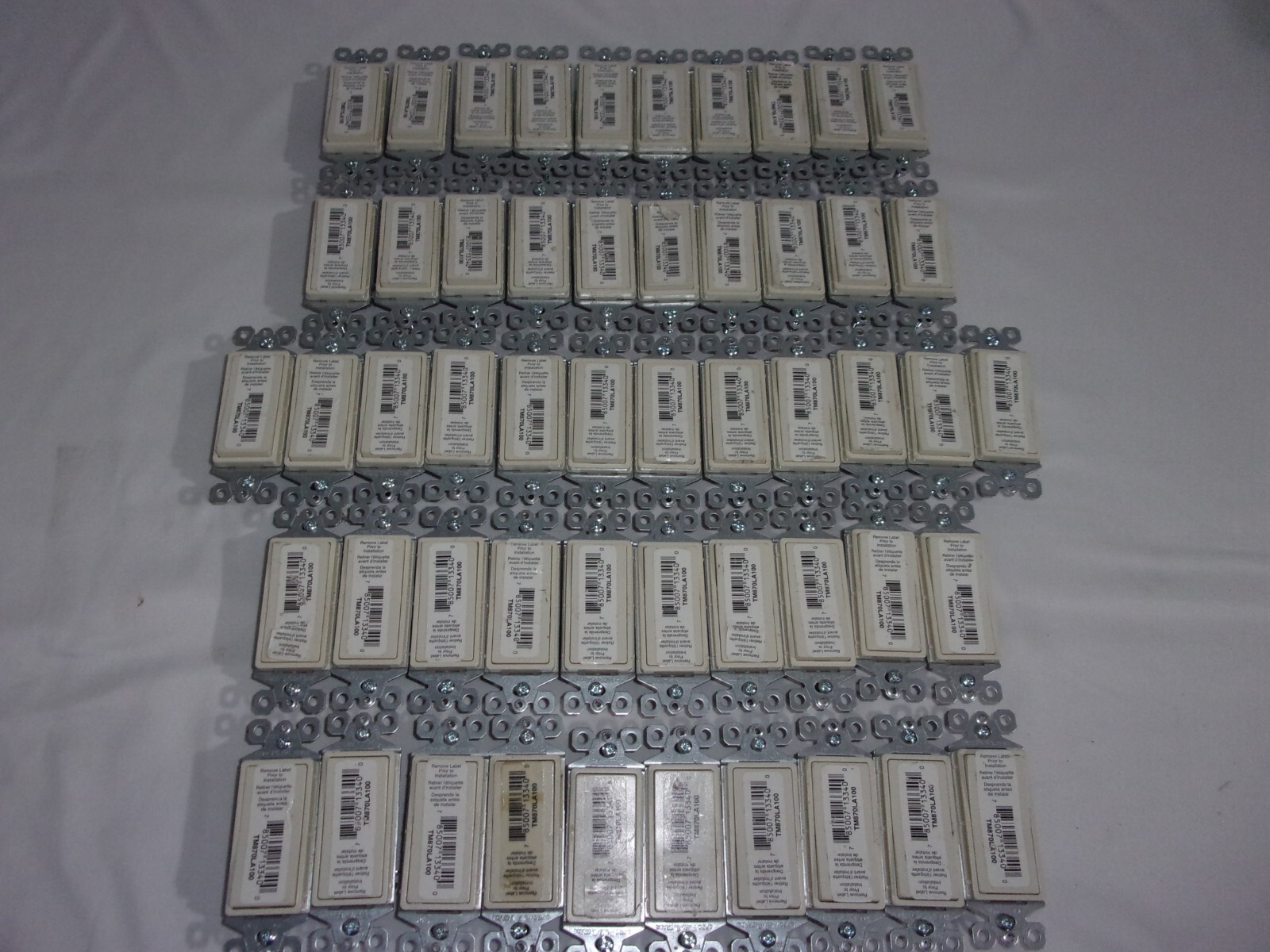 52 Pass & Seymour Light Almond Decorator Rocker Wall Light Switches 15A TM870-LA