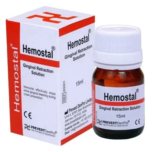 2 X Dental HEMOSTAL Liquid 15ml Pack for Gingival Retraction Solutions