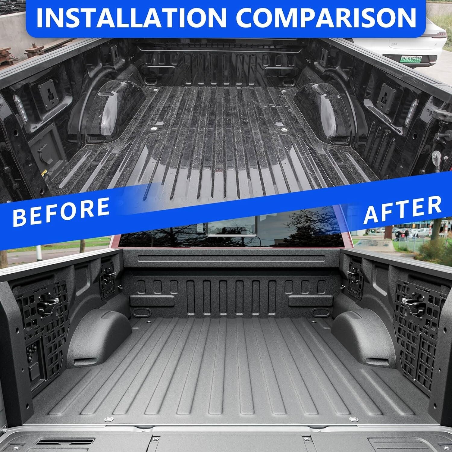 For 2015-2024 Ford F150 Side Bed Molle Panel Bed Molle System Truck Bed Panel
