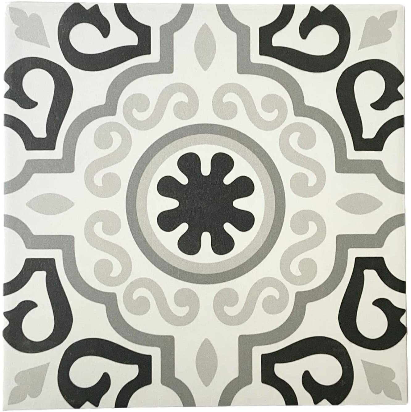 12x12 Marseille Encaustic Patterned Decorative Ceramic Floor and Wall Tile