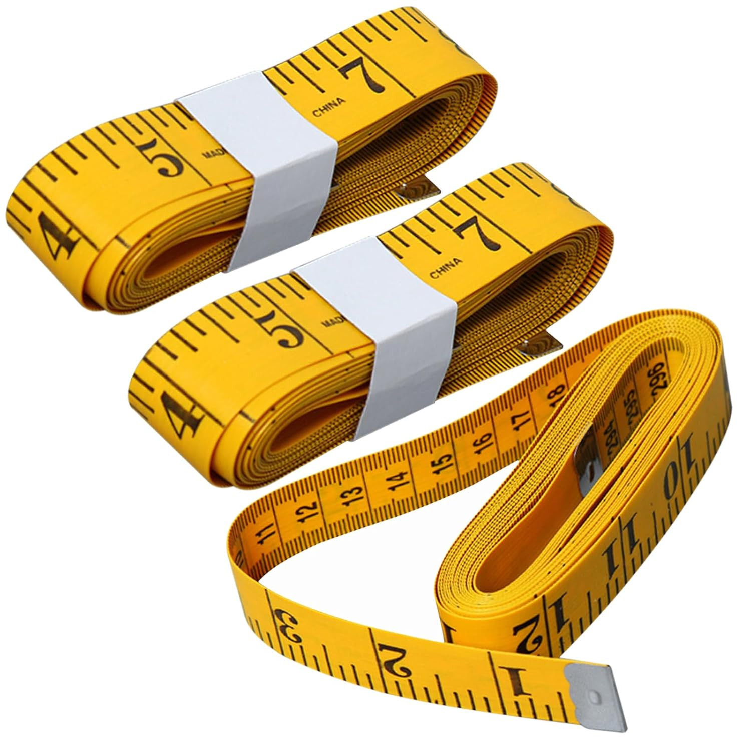 3Pcs Soft Tape Measure Double Scale Measuring Tape Body Sewing Flexible Tailor C