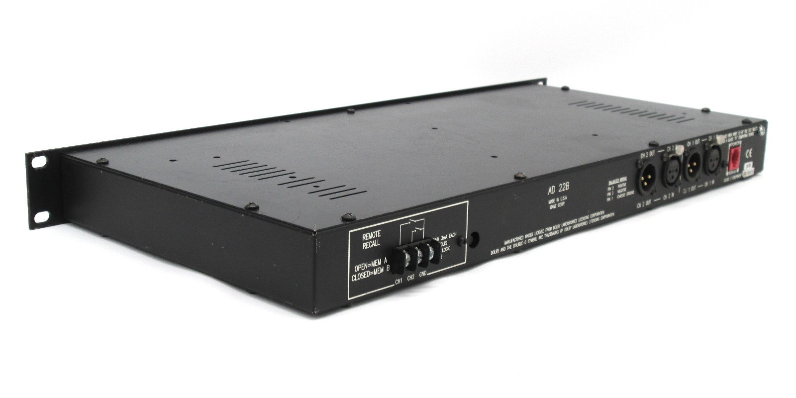 Rane AD22b 2-Channel High Resolution Stereo Audio Delay w/ PSU