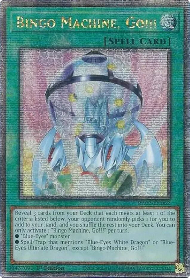Bingo Machine, Go!!! - RA02-EN062 - Quarter Century Secret Rare - 1st Edition Ne