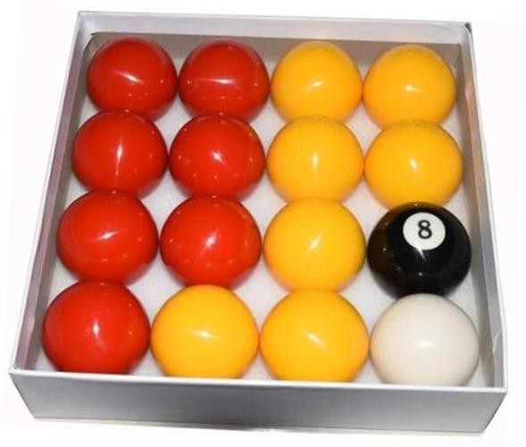 Billiard Balls Pool Table Ball Set 2-1/4 Inch Red Yellow