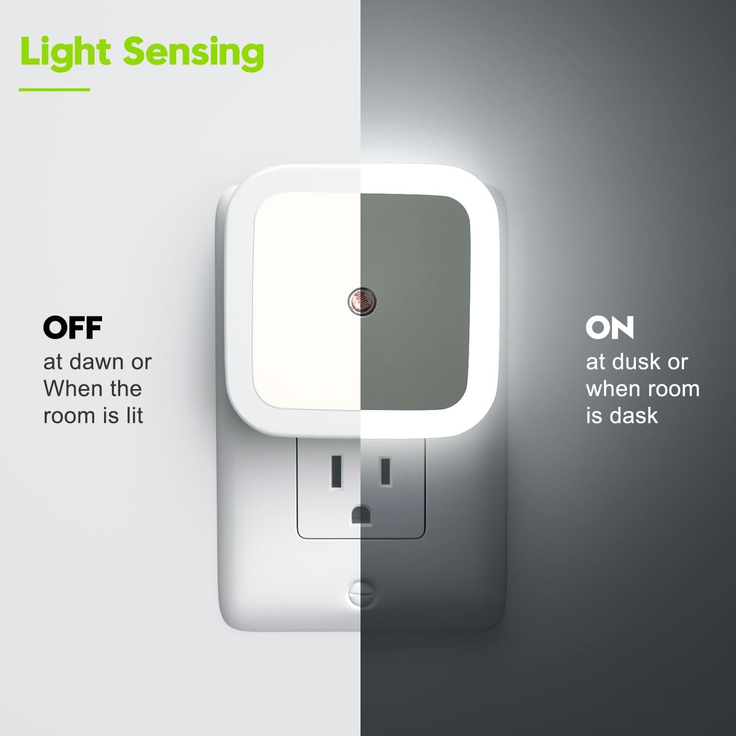4 Pack Energy Efficient LED Night Lights for Home - Automatic Plug-in Design