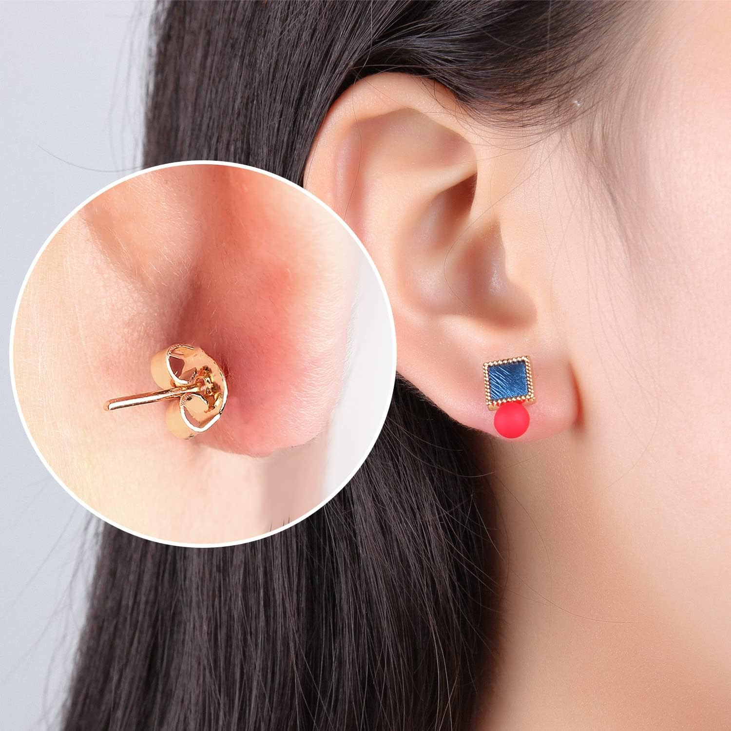 30Pcs Earring Backs for Studs, 18K Gold Butterfly Shape Ear Backings Replacement