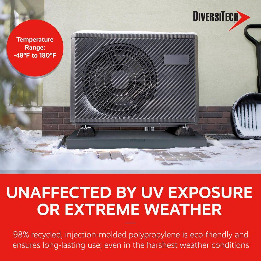 40 In. X 40 In. X 3 In. E-Lite Plastic HVAC Condensing Unit Pad