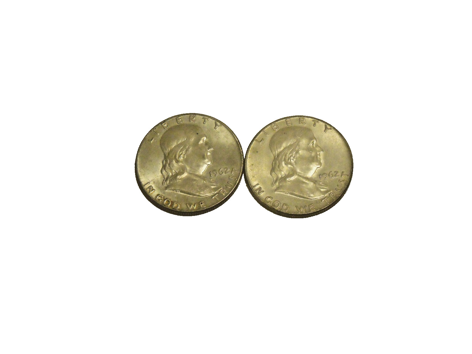 SILVER 1962-P-D Franklin half dollars  Avg.circulated  Set Break-up