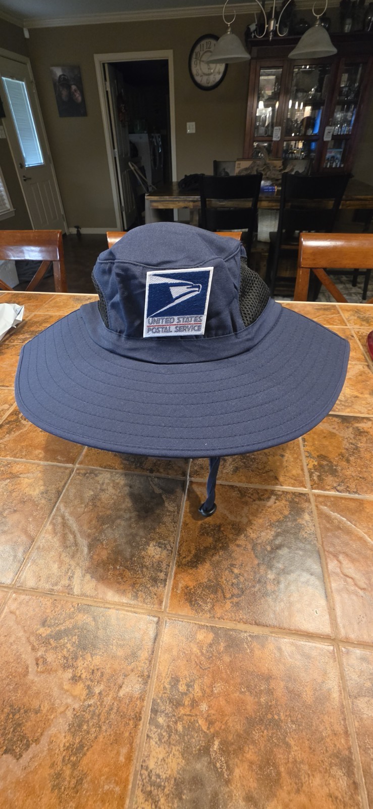 Wide Brim Sun Hat, UPF 50+ UV Protection Waterproof  Postal Blue Current Logo