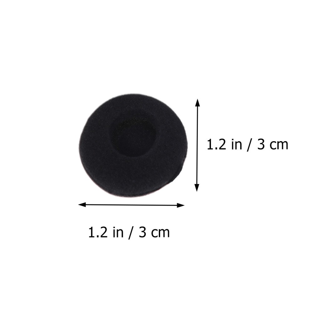 10Pcs Reusable Earphone Covers Black Durable Sponge Headset Pads