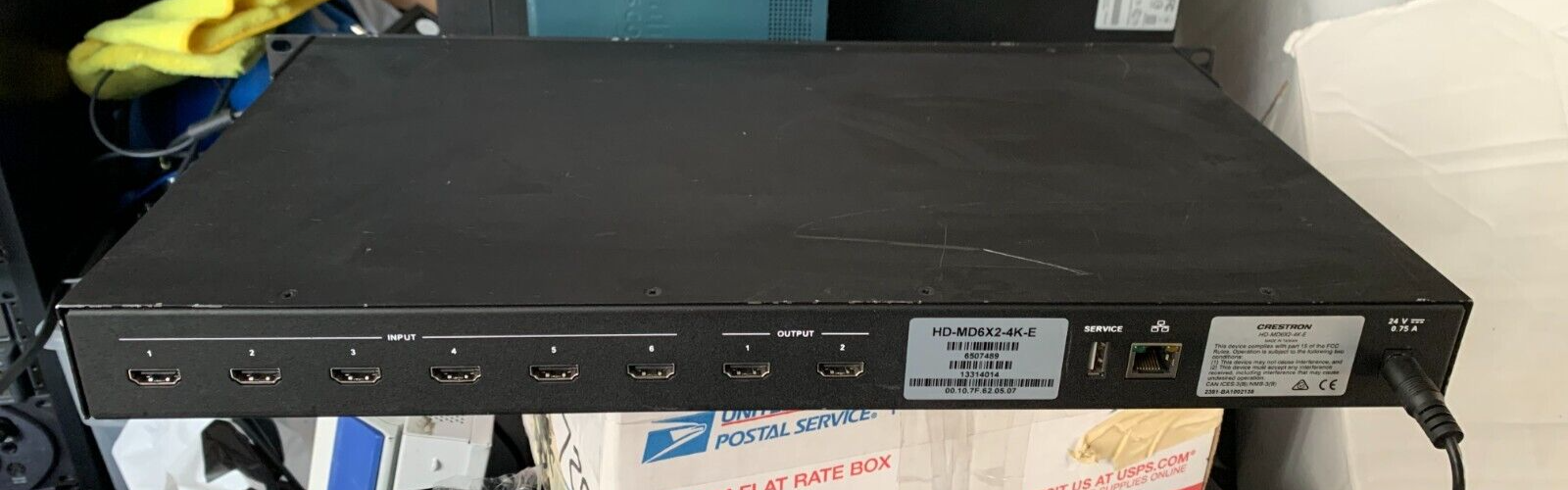 CRESTRON HD-MD6X2-4K-E - 6 HDMI IN, 2 HDMI OUT 4K MATRIX SWITCHER