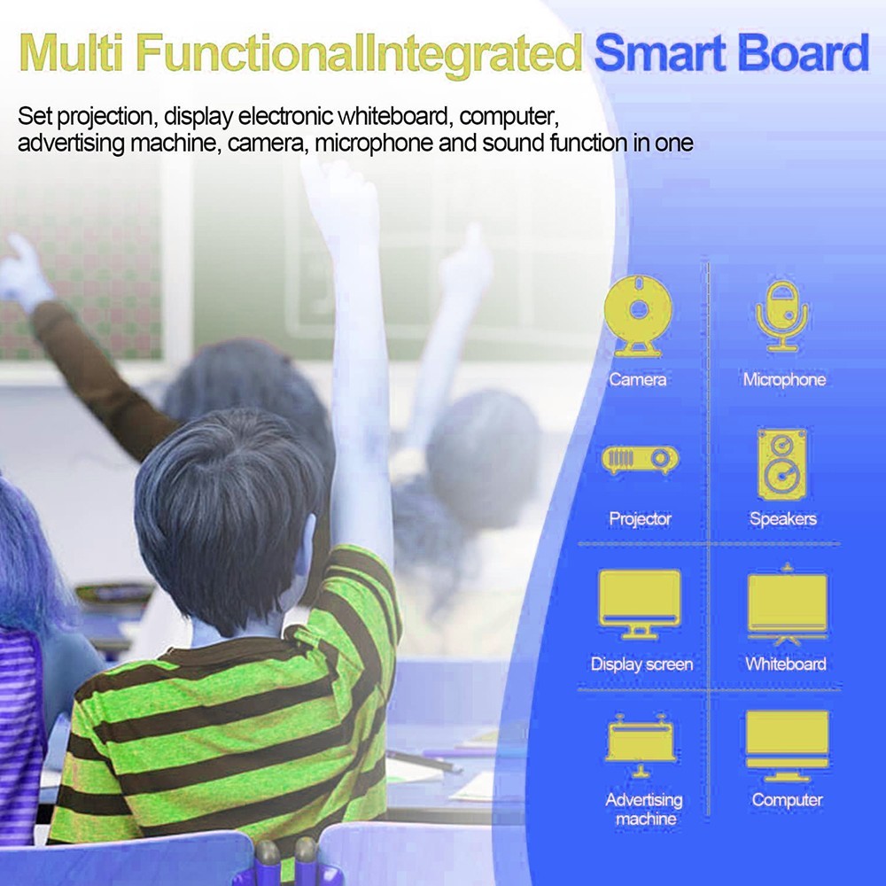 JYXCN Smart Board 55 4K Touch Screen Interactive Whiteboard Dual OS