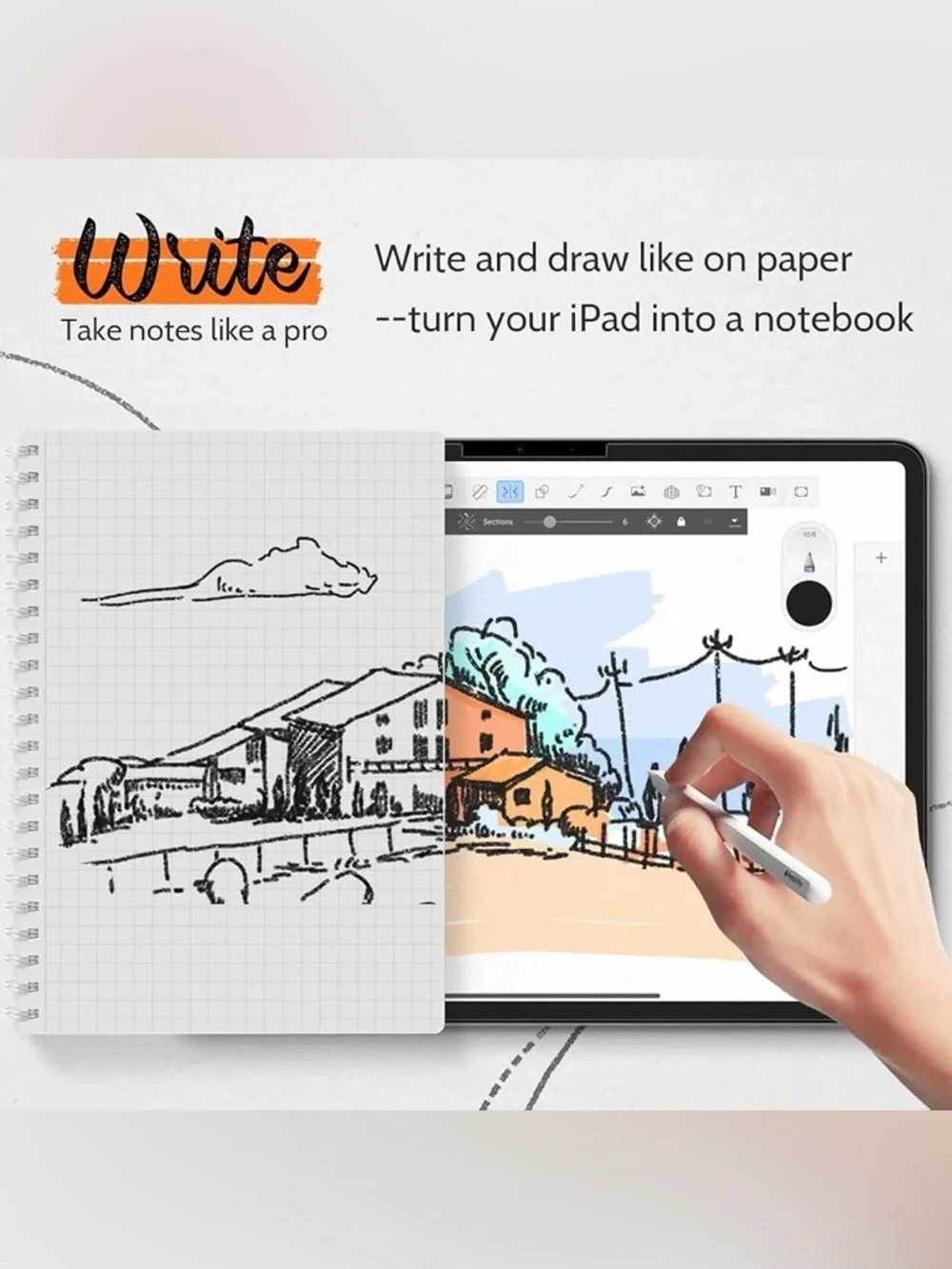 Mamol Paper Screen Protector Write & Draw Like on Paper Anti Glare Screen Filter