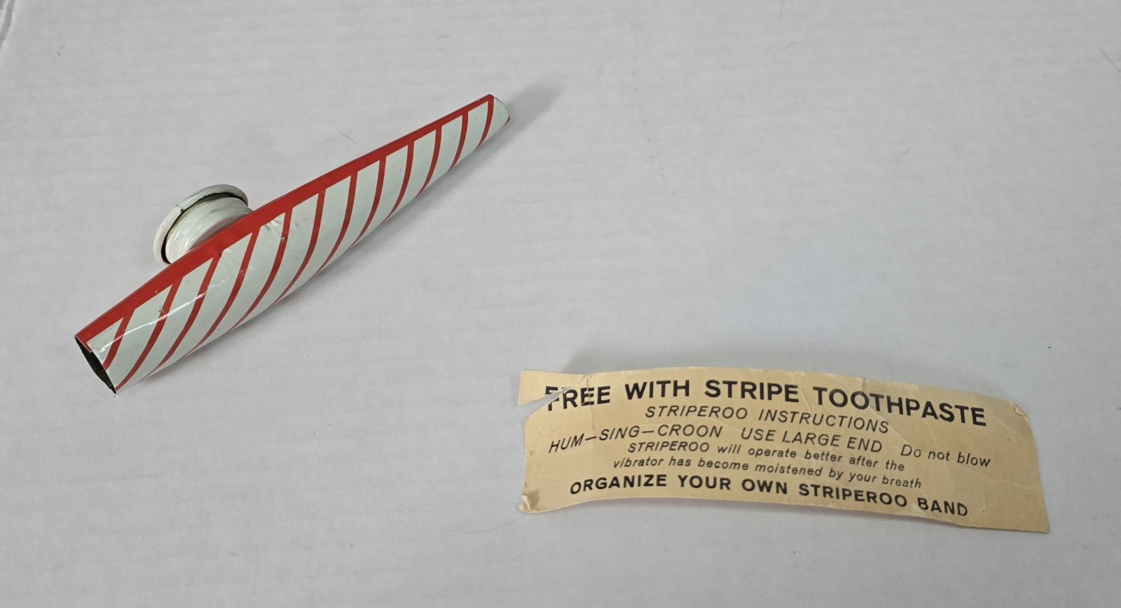 Vintage Striperoo Toothpaste Promo Toy Unused.