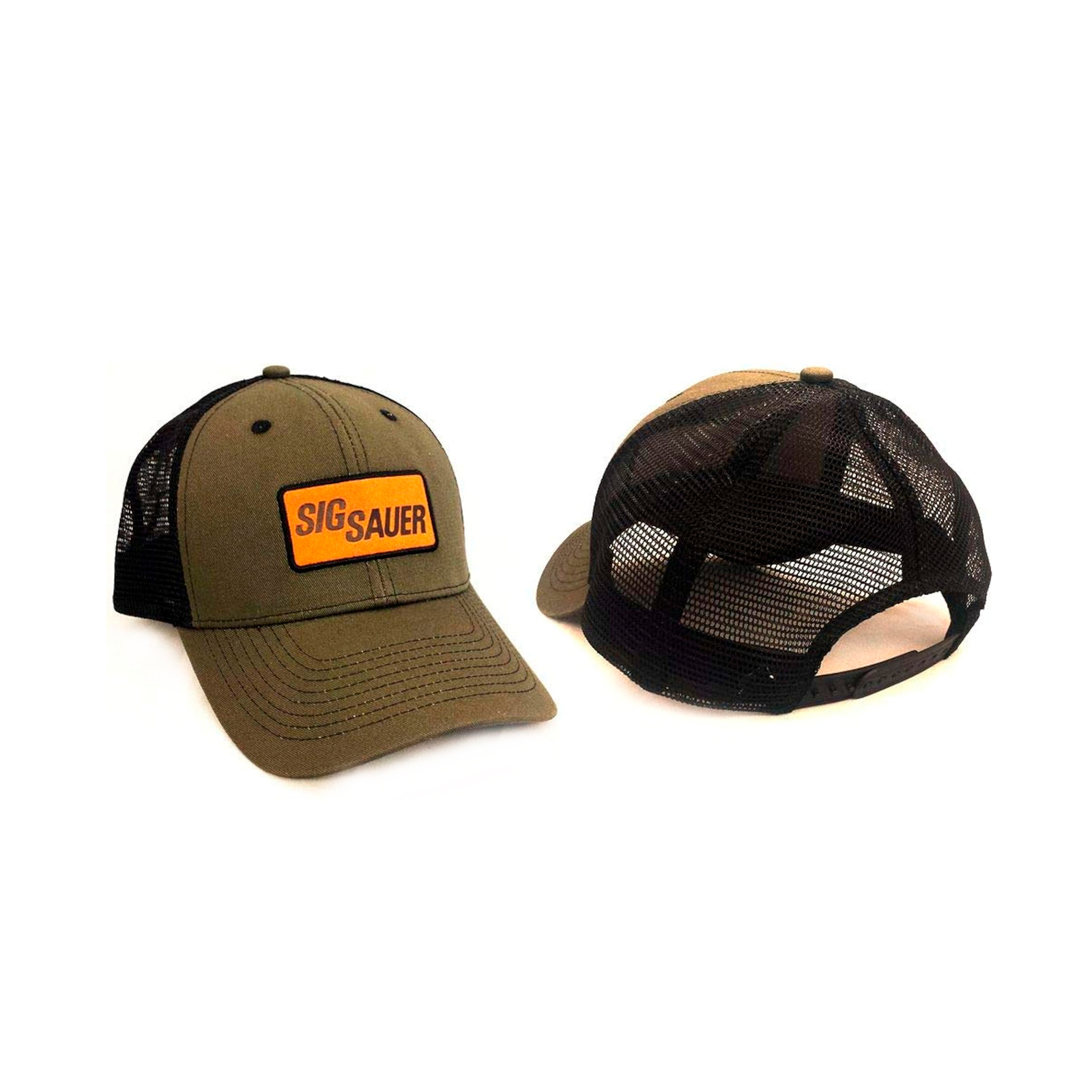 SIG SAUER Men's Leather Patch Trucker Hat (SG-HAT-SIG-LP)
