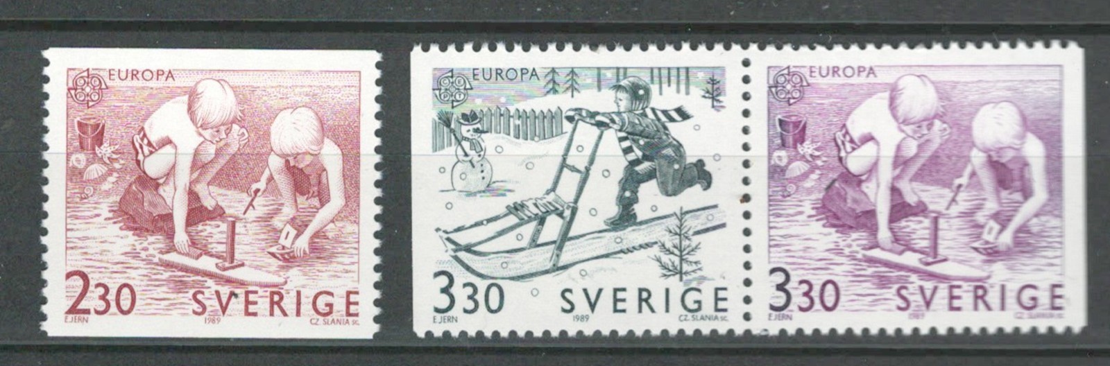 SWEDEN  EUROPE CULTURES CHILDREN GAMES  MNH SET LOT (DANCE 139)
