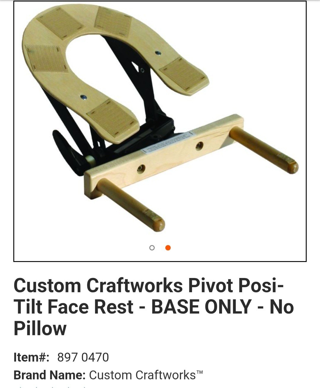 Custom Craftworks™ Pivot Posi-Tilt Face Rest Base Only - No PillowThe 9” Pivot
