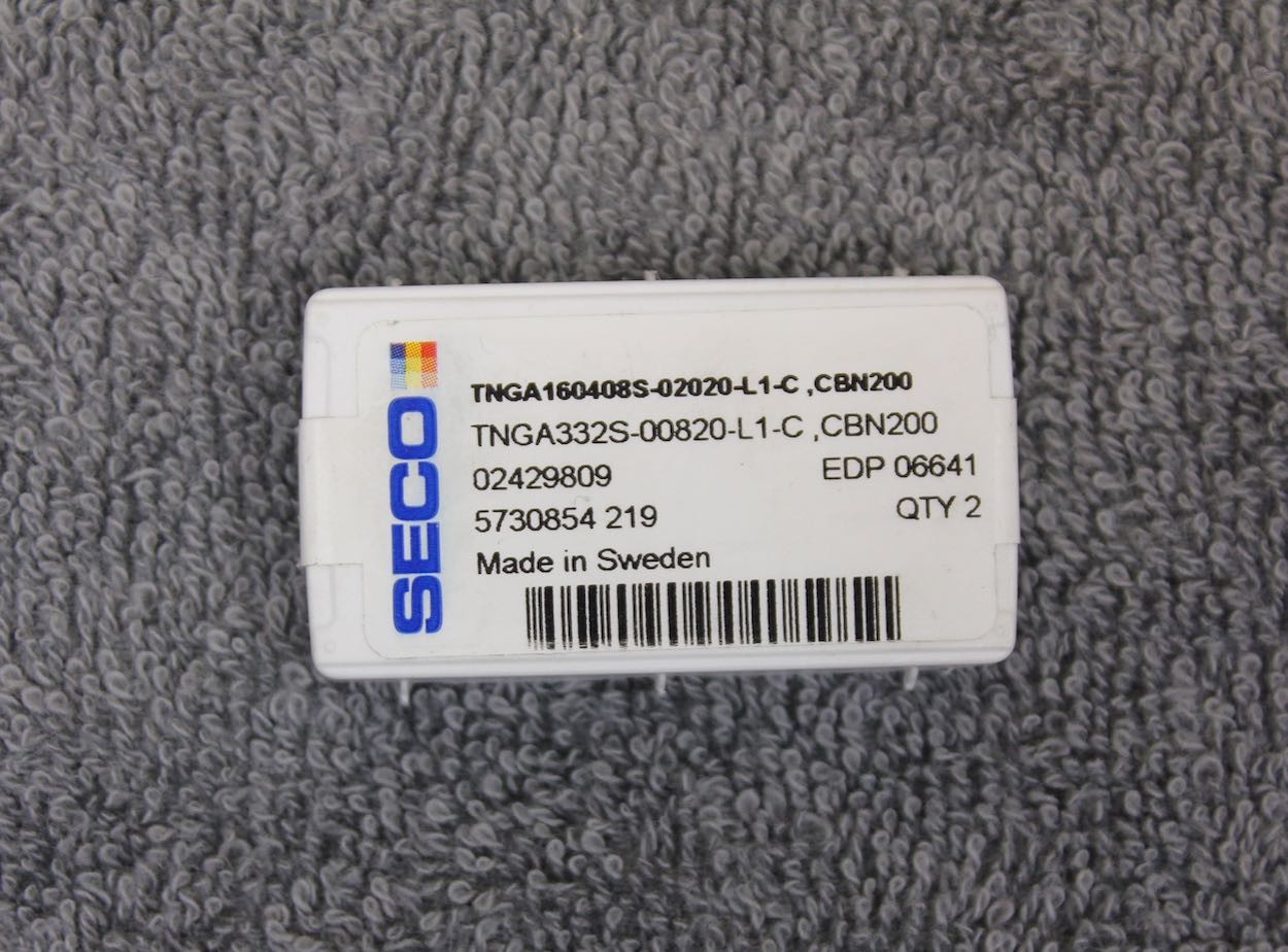 2 Seco TNGA160408S-02020-LC-1 CBN200 CBN Tipped Inserts TNGA 332S-00820-LC-1