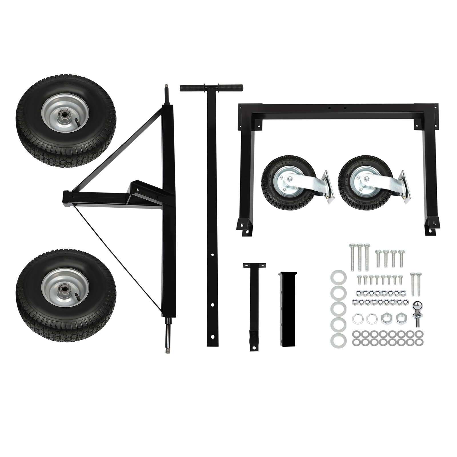 1500lbs Adjustable Dolly Trailer Dolly Trailer Mover Floor Standing w/ 4 Casters