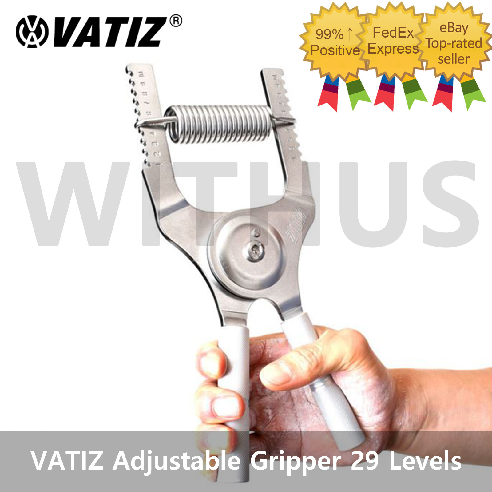 VATIZ Adjustable Hand Gripper29 Levels Double-Spring Version 27-177kg(48-390lb)=