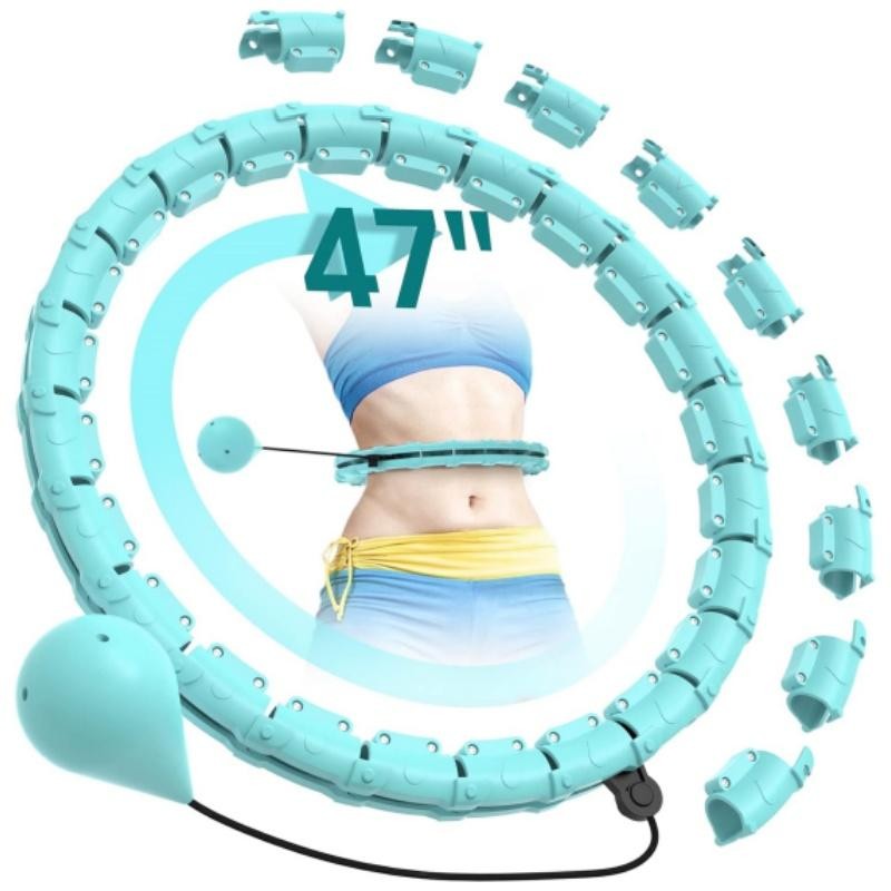 Weighted Hula Circle Hoops, Infinity Hoop Plus Size 47 Inch, 24 Detachable Links