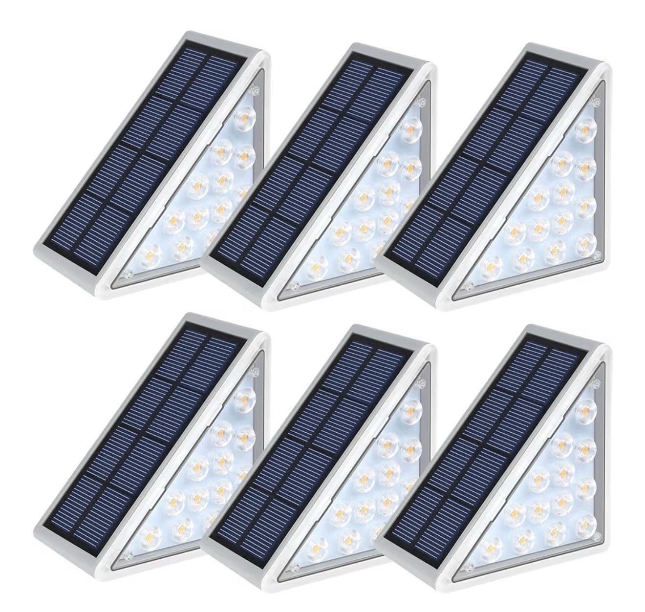 LED Solar Step Lights Waterproof Outdoor Stair Lights, Solar Deck Lights Outdoor