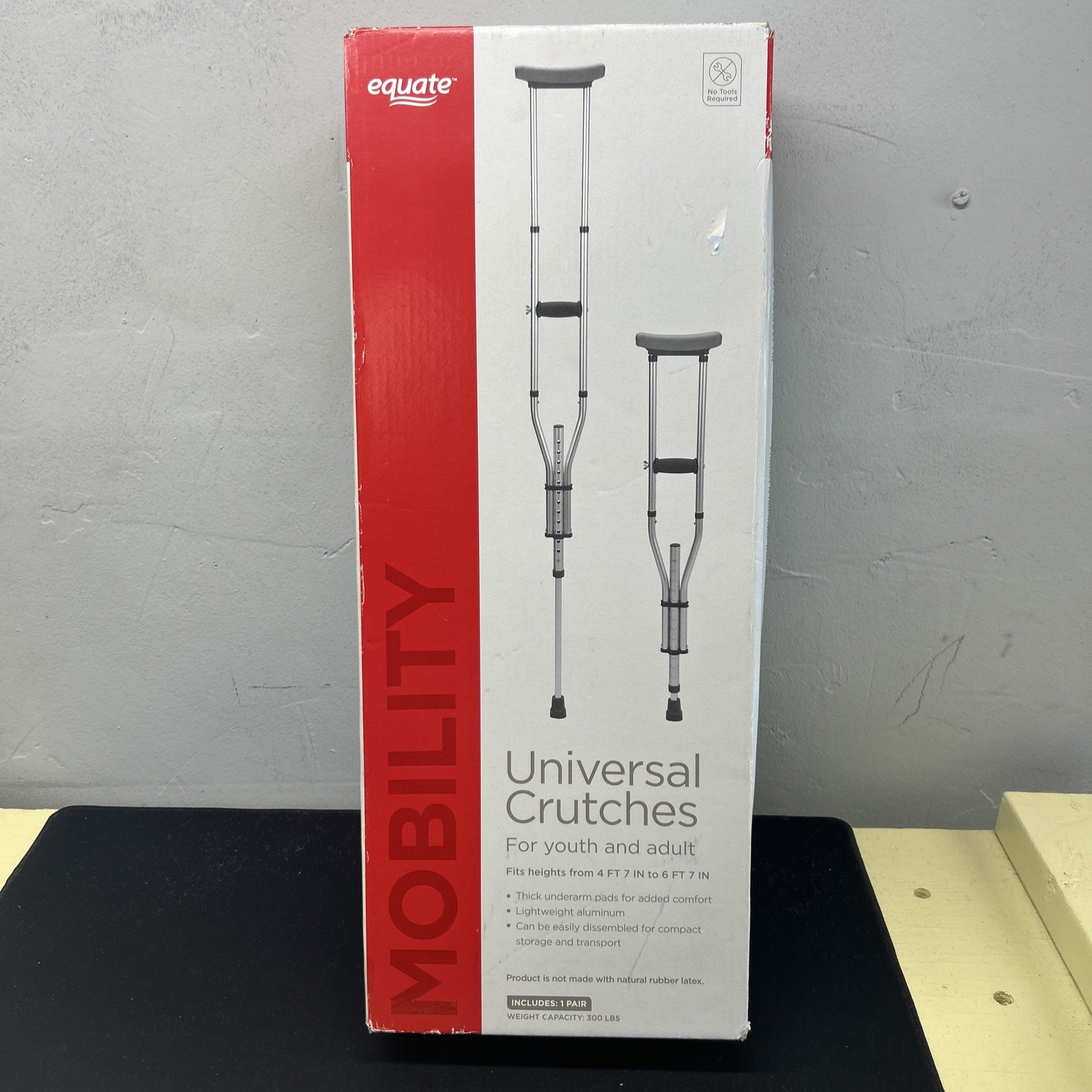 Equate Universal Crutches for Youth & Adult – Adjustable - IN BOX