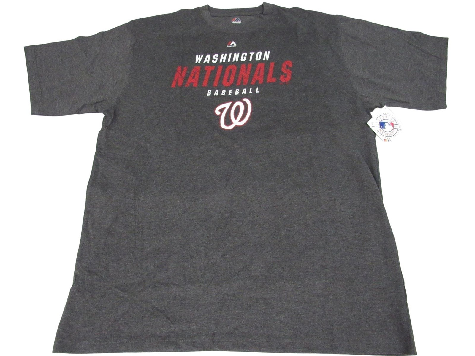 Washington Nationals Mens Big & Tall Sizes XL-2XL-3XL-4XL Majestic Gray Shirt