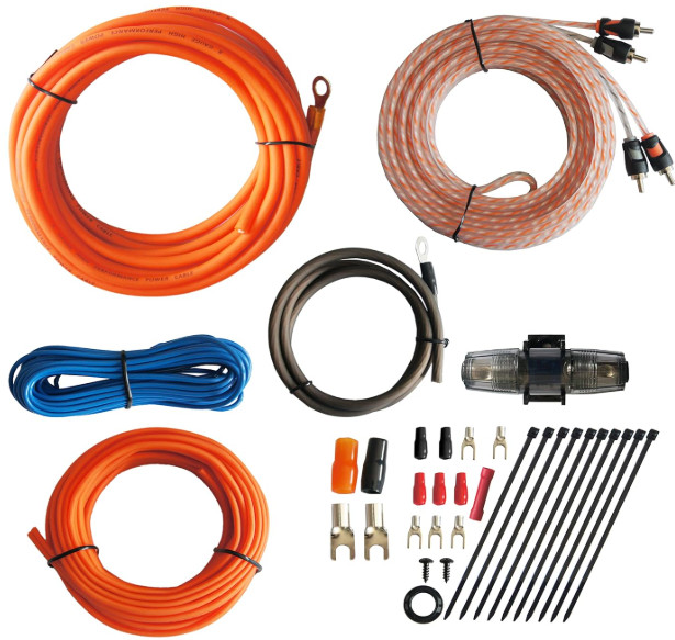 Kit de Cableado RD Rock Direct 8 Gauge para Audio de Coche, CCA y RCA OFC.