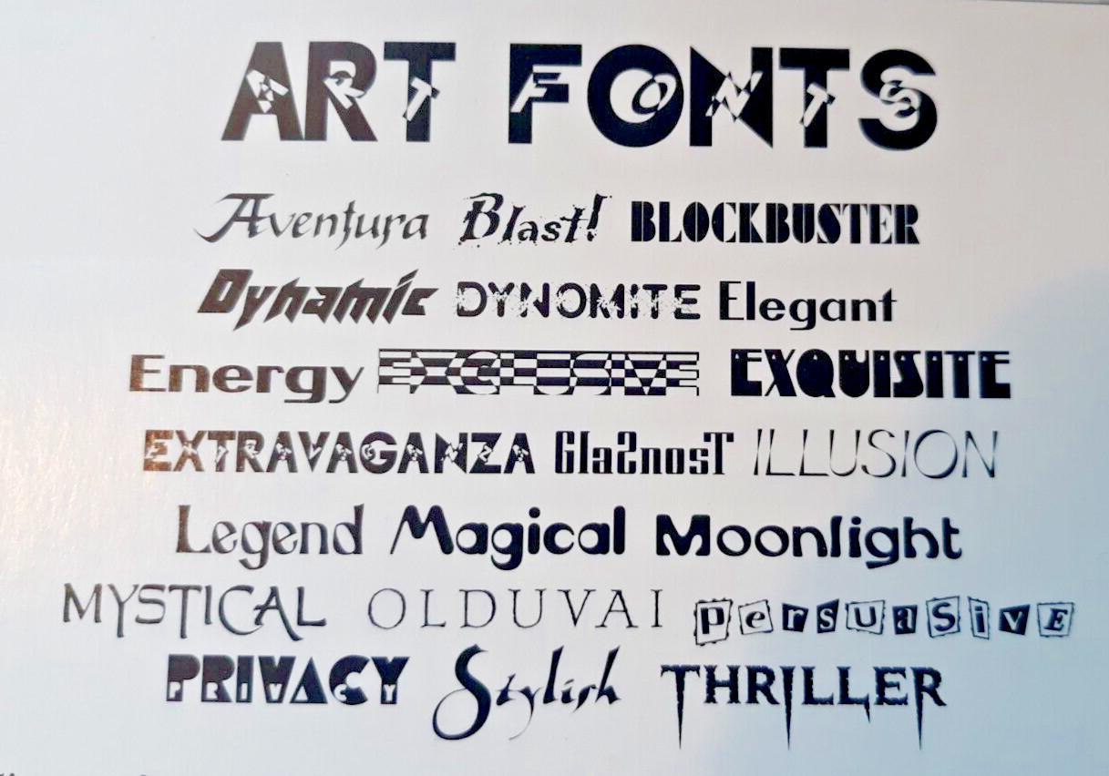 Font Package for MacIntosh Computers Olduvai Art Fonts PostScript TrueType Mac