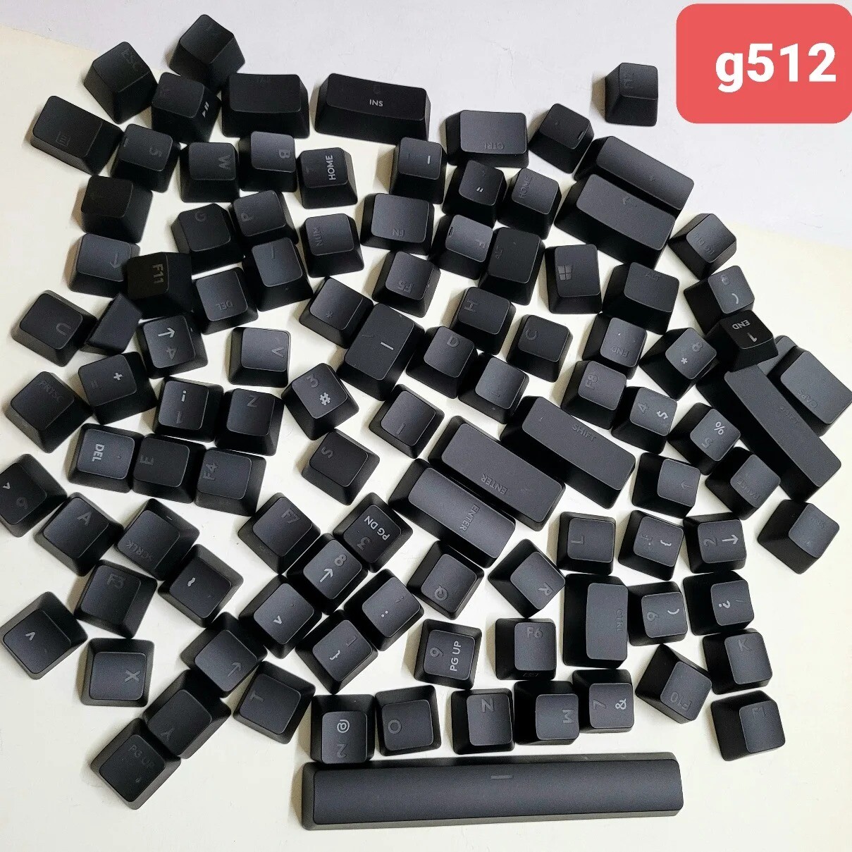 Single replacement keycaps for Logitech G512 Cross axis body