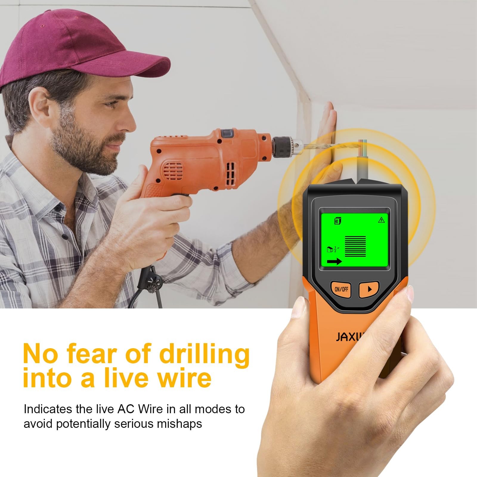 Stud Finder Wall Scanner - 5 in 1 Stud Finder Tool w/Microprocessor Chip and ...