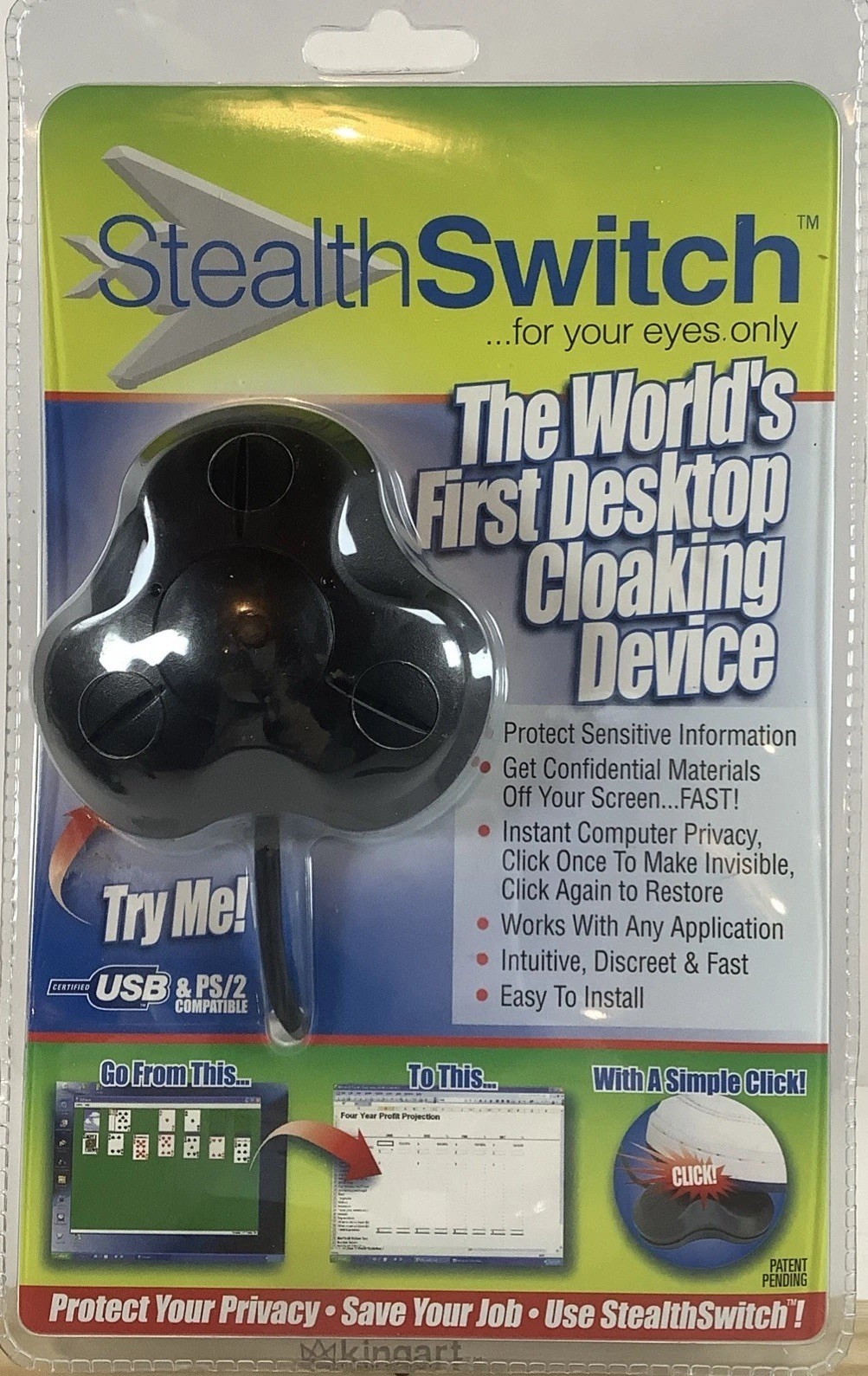 USB Computer Security Privacy Cloaking Device StealthSwitch Hidden Desktop