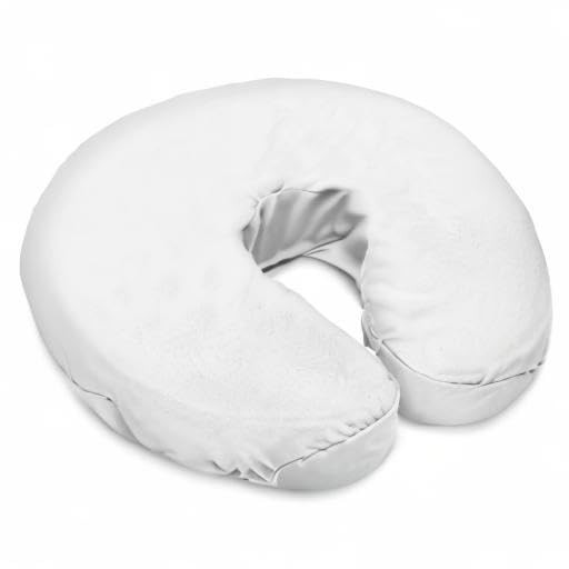 4-Piece White Soft Microfiber Face Cradle Covers for Enhanced Massage Comfort