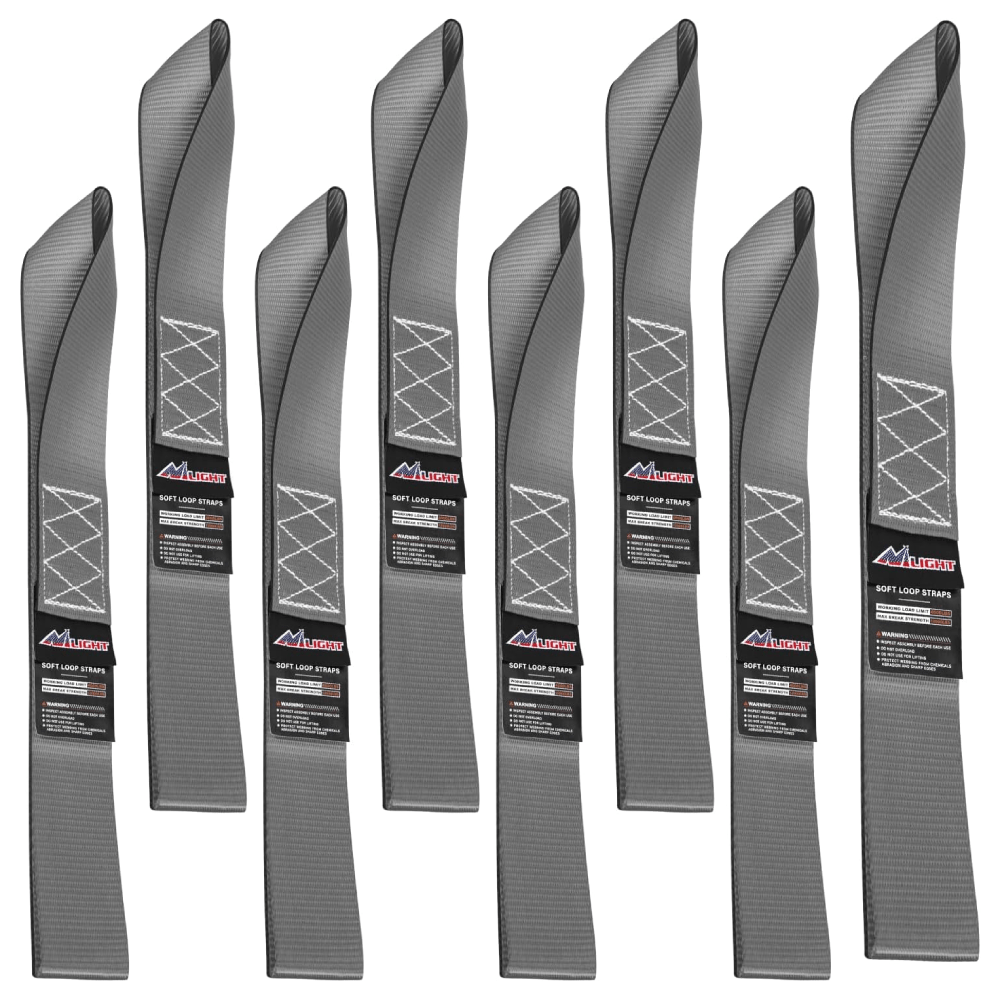 Nilight Motorcycle Tie Down Straps Max Break Strength 12000Lbs Grey