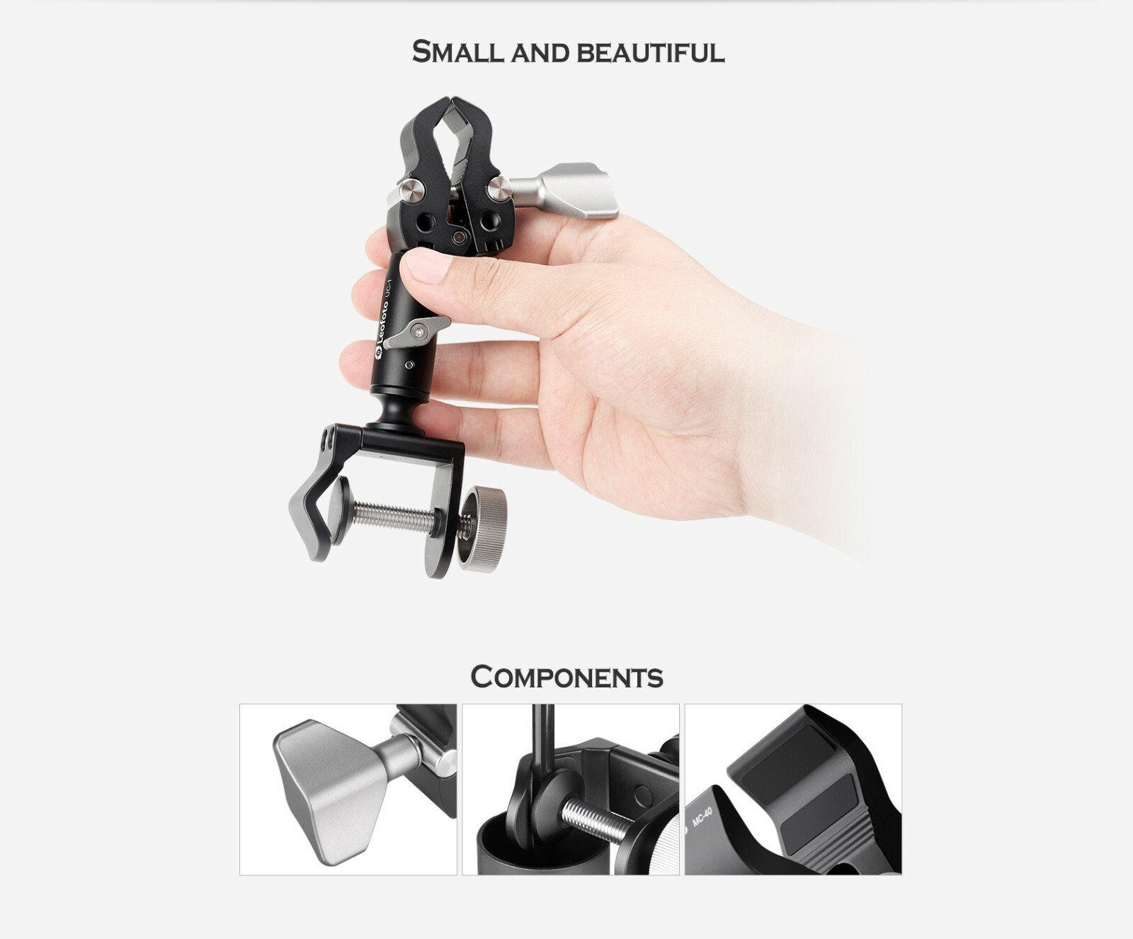 【Leofoto USA Seller】Leofoto UC-01 Multipurpose clamp For Umbrella