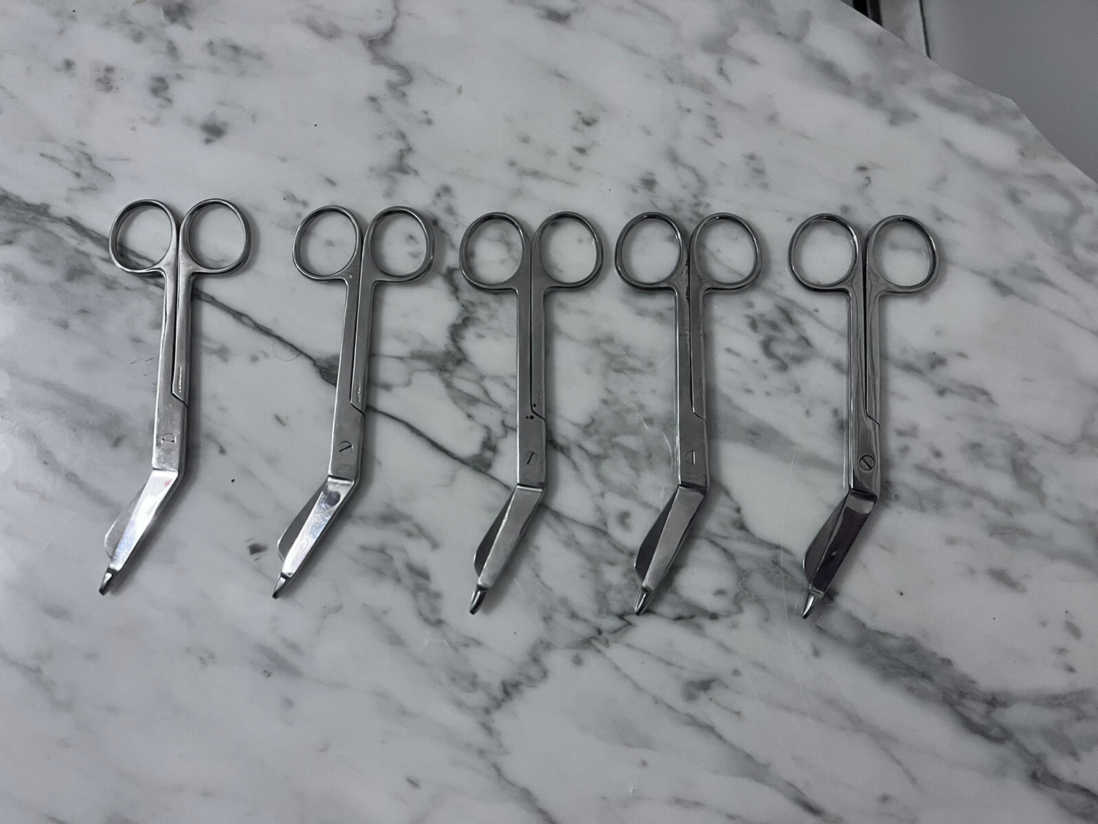 Lot of (5) Surgical Stainless Steel Bandage Cutters From Pakistan Unused