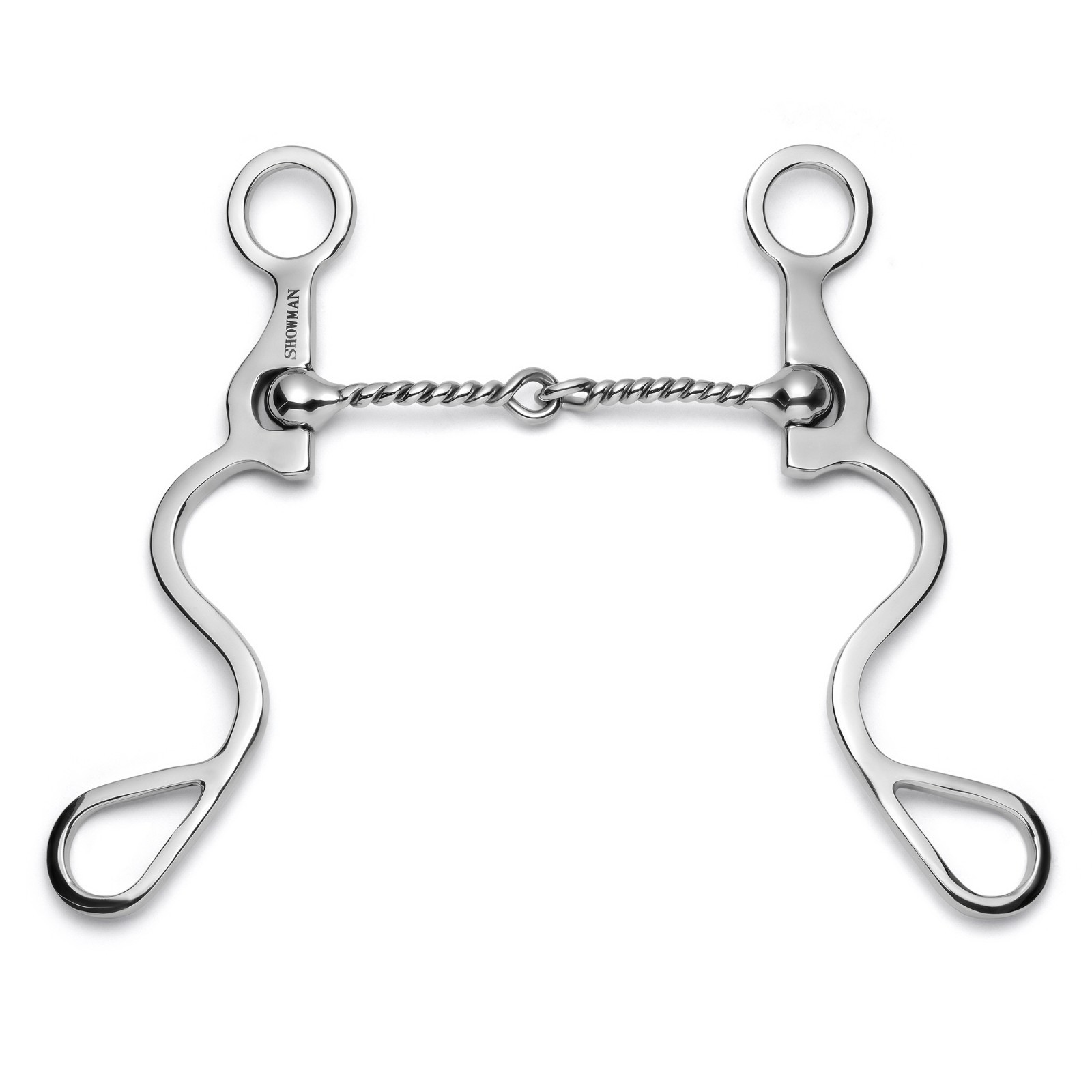 LONG S SHANK BIT Showman Twisted Wire Snaffle