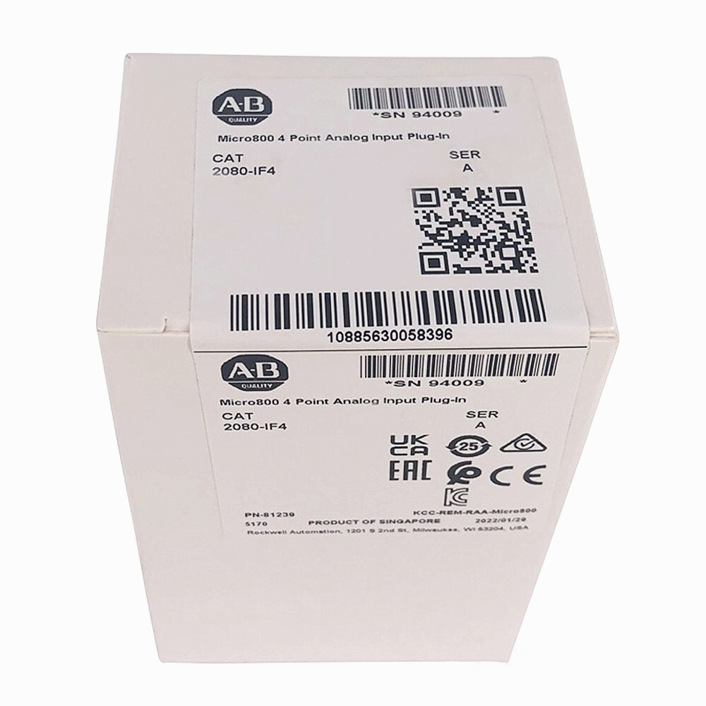 New Sealed AB 2080-IF4 Micro800 4 Point Analog Input Plug-in Module US Free Tax