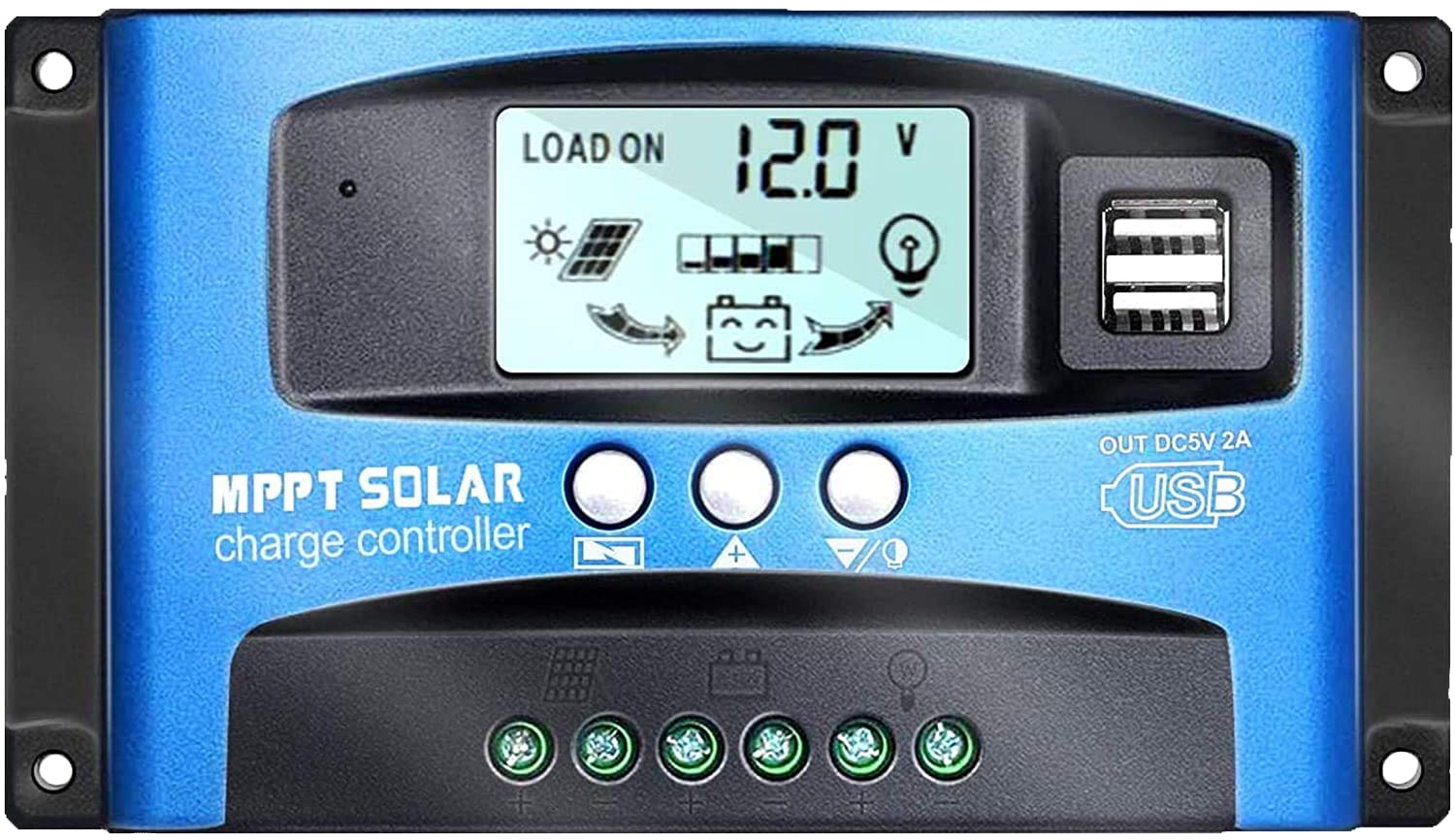 40-100A MPPT Solar Panel Regulator Charge Controller 12V/24V Auto Focus Tracking