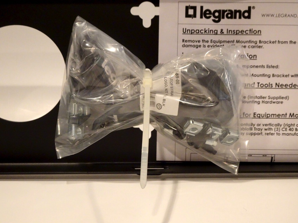 Legrand WMBV2U Vertical Wall Mount Bracket, 2 RU, New In Box