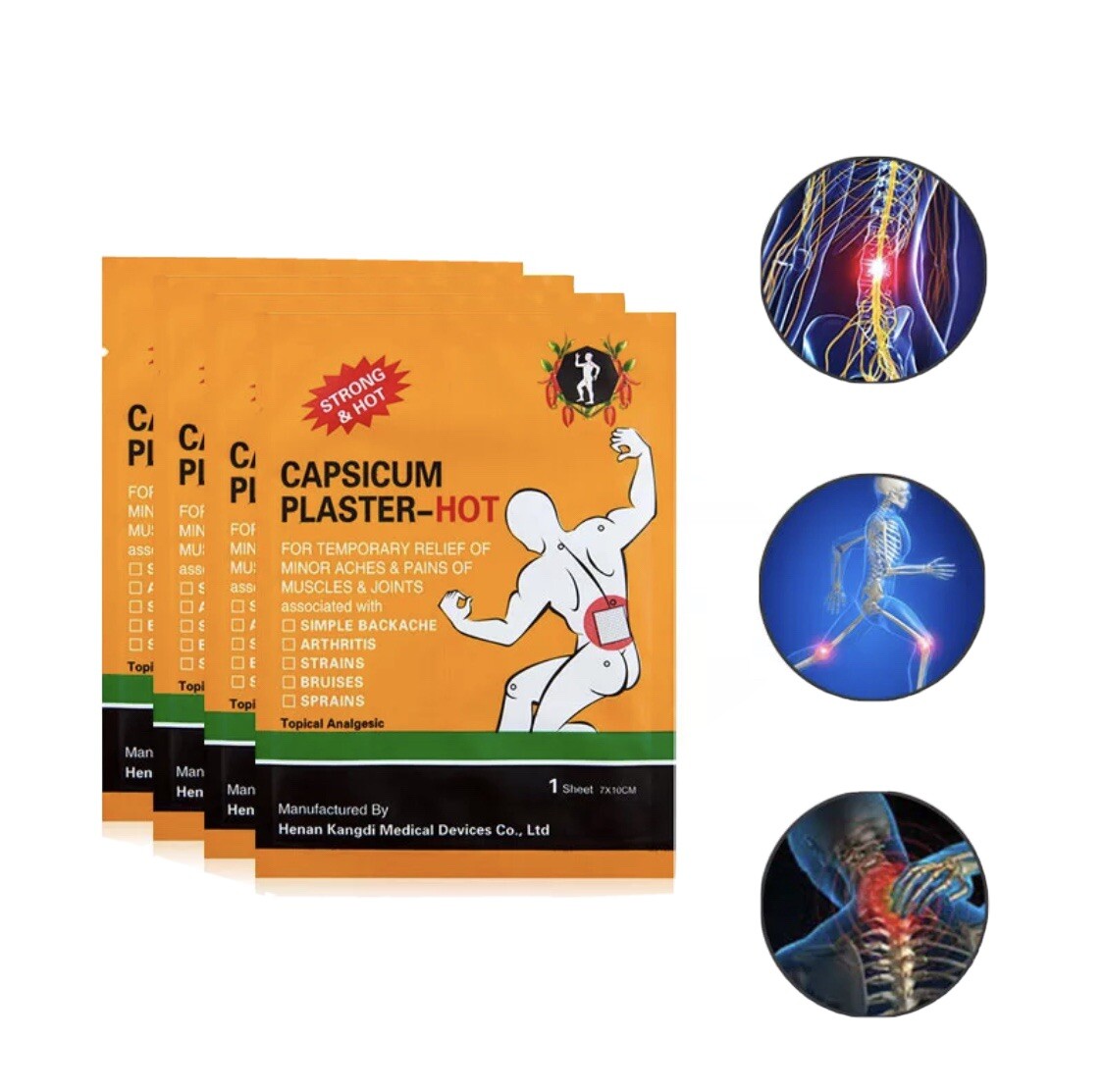 Lot Of 4 Capsicum Hot/Cold Patches 1 Sheet Each For Temp Relief Of Muscle Aches