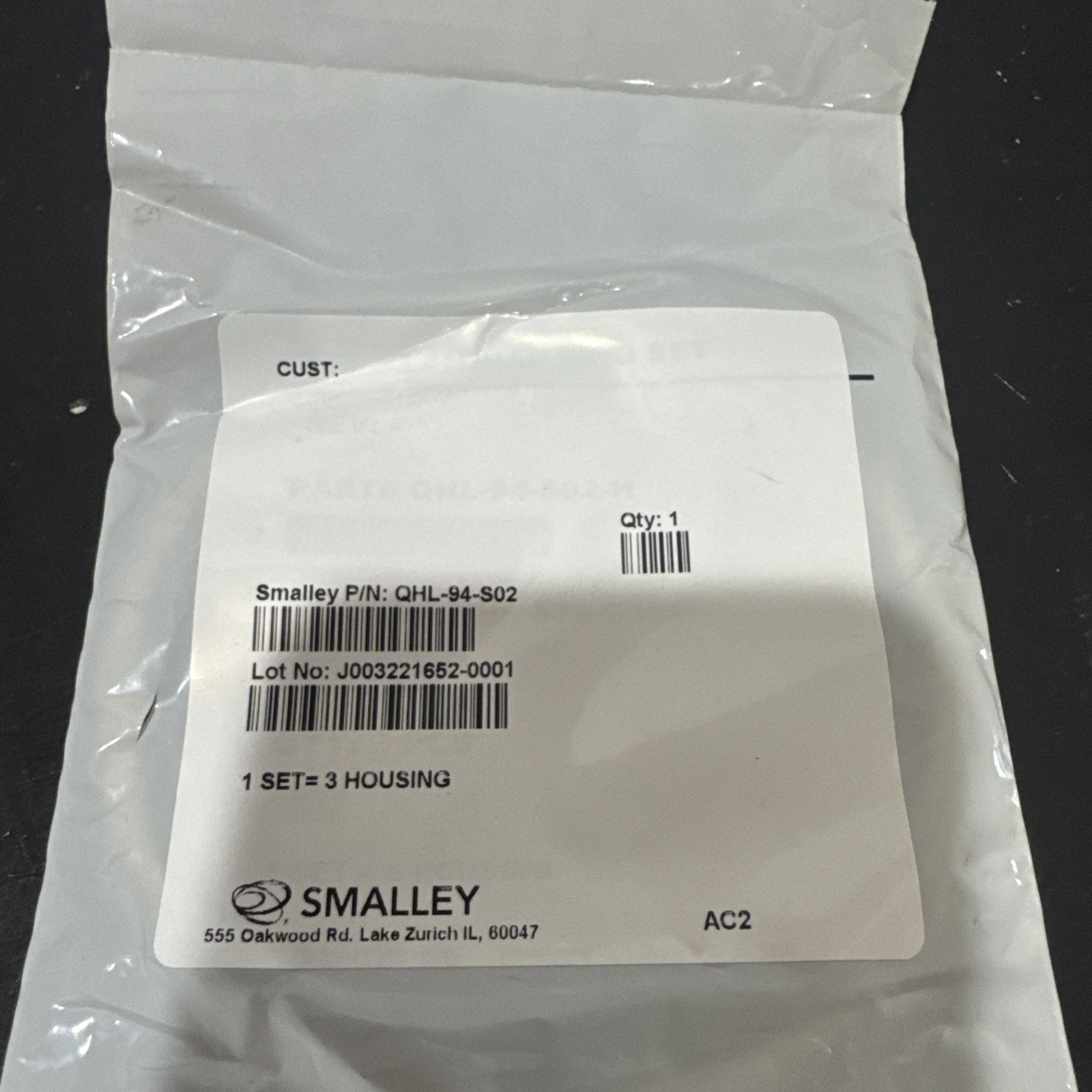 Smalley QHL-94-S02 1 SET= 3 Housing