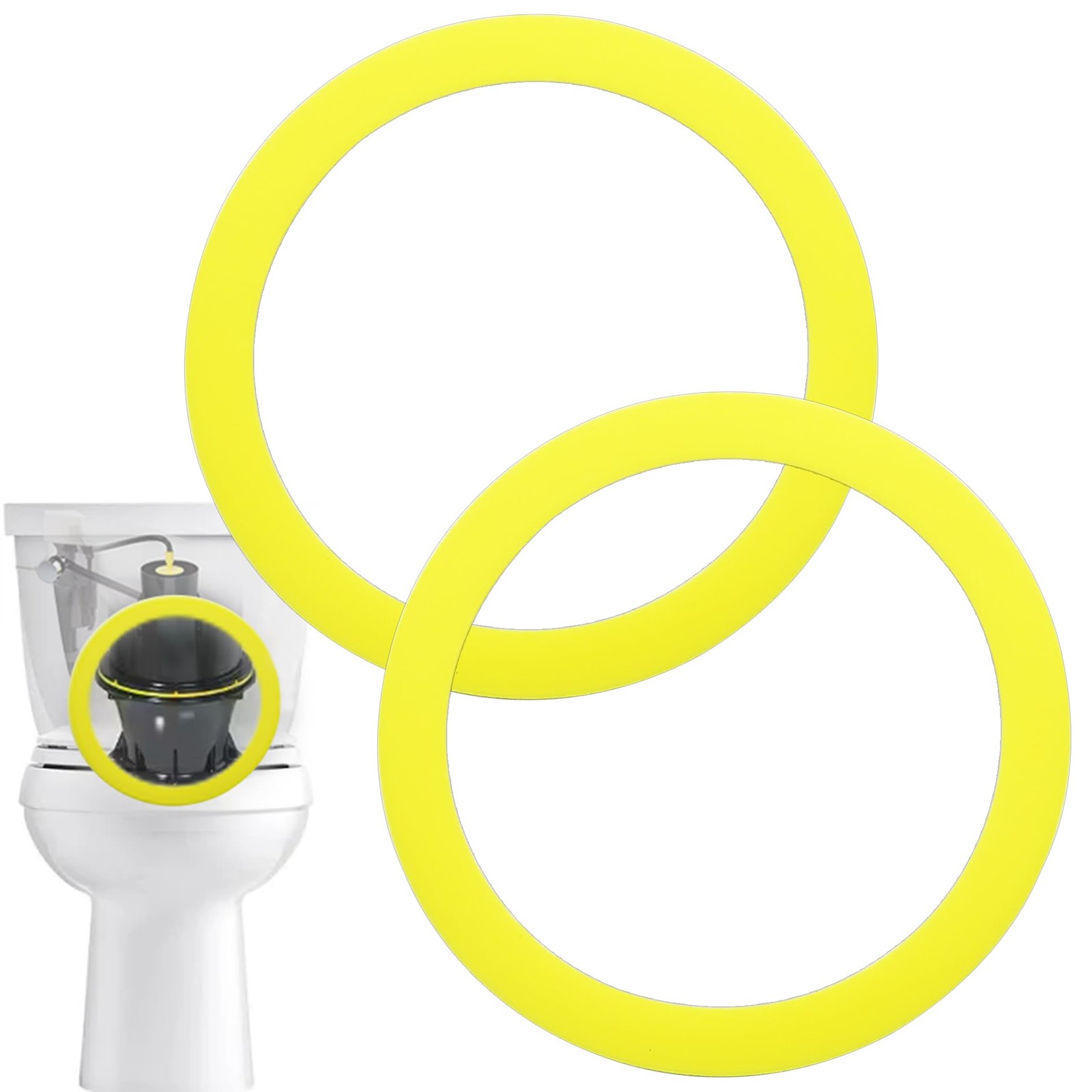 Flush Valve Seal for Kohler, 5 Pack GP1059291 Silicone 3.3 inches, Yellow