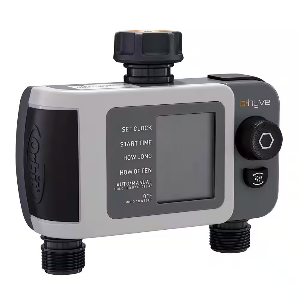 B-Hyve XD Bluetooth 2-Outlet Hose Watering Timer Sprinkler Timer
