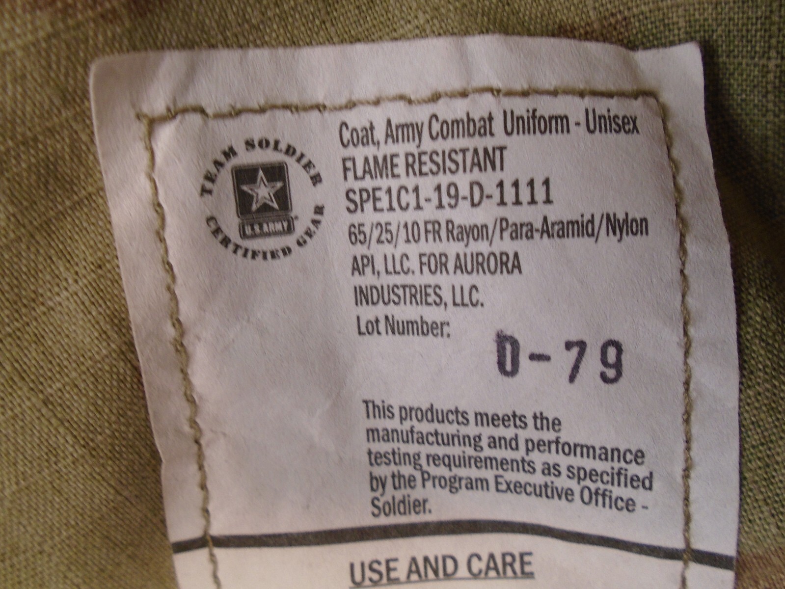 US Military Army USAF Combat Coat MultiCam FR Size Medium Regular New 2019 189-D